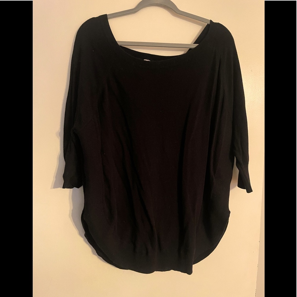 EXPRESS SCOOP NECK 3/4 SLEEVE SWEATER L